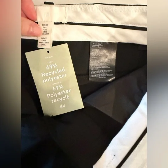 NWT H&M Black Tailored Women's Trousers size 2 - Picture 5 of 5